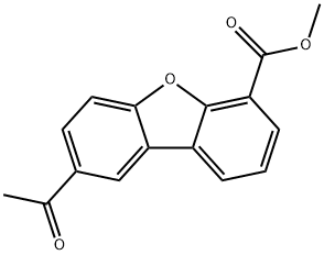 8-acetyl-dibenzofuran-4-carboxylic acid methyl ester Struktur