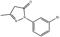 1-(3-溴苯基)-3-甲基-1H-吡唑-5(4H)-酮, 856058-00-9, 结构式