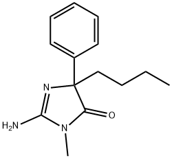2-Imino-5-butyl-3-methyl-5-phenyl-imidazolidin-4-one 结构式
