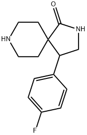 2,8-Diazaspiro[4.5]decan-1-one, 4-(4-fluorophenyl)- 结构式