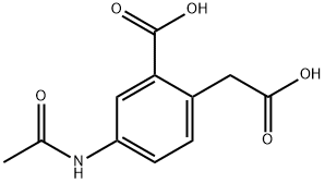 2-(carboxymethyl)-5-acetamidobenzoic acid 化学構造式
