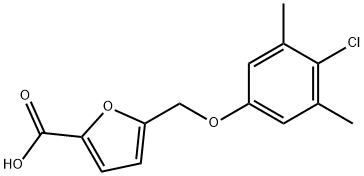 5-[(4-氯-3,5-二甲基苯氧基)甲基]呋喃-2-羧酸,861438-59-7,结构式