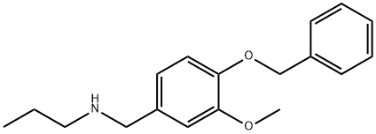 {[4-(benzyloxy)-3-methoxyphenyl]methyl}(propyl)amine, 861442-63-9, 结构式