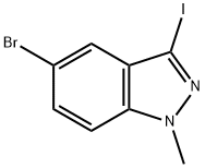 5-bromo-3-iodo-1-methyl-1H-indazole Structure