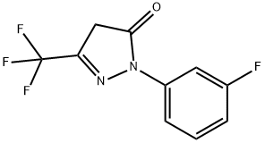 1-(3-フルオロフェニル)-3-(トリフルオロメチル)-4,5-ジヒドロ-1H-ピラゾール-5-オン 化学構造式