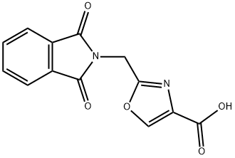 2-((1,3-DIOXOISOINDOLIN-2-YL)METHYL)OXAZOLE-4-CARBOXYLIC ACID 结构式