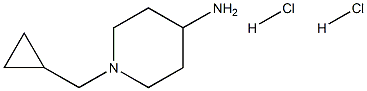 1-(シクロプロピルメチル)ピペリジン-4-アミン二塩酸塩 化学構造式