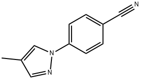 4-(4-甲基-1H-吡唑-1-基)苯甲腈 结构式