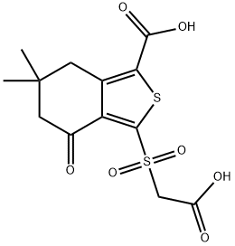 3-carboxymethylsulfonyl-6,6-dimethyl-4-oxo-4,5,6,7-tetrahydrobenzo[c]thiophene-1-carboxylic acid Structure