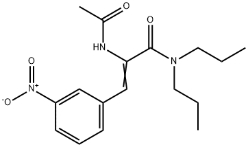 2-(acetylamino)-3-(3-nitrophenyl)-N,N-dipropylacrylamide Structure