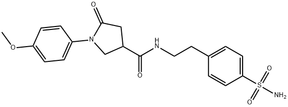 1-(4-methoxyphenyl)-5-oxo-N-[2-(4-sulfamoylphenyl)ethyl]pyrrolidine-3-carboxamide Structure