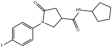 N-cyclopentyl-1-(4-fluorophenyl)-5-oxopyrrolidine-3-carboxamide Structure