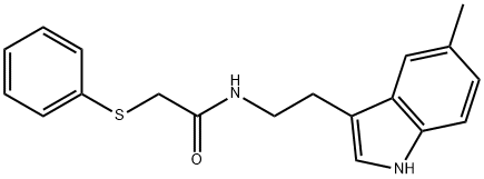 N-[2-(5-methyl-1H-indol-3-yl)ethyl]-2-phenylsulfanylacetamide,878977-36-7,结构式