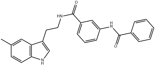 3-benzamido-N-[2-(5-methyl-1H-indol-3-yl)ethyl]benzamide Structure