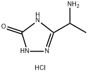 5-(1-aminoethyl)-2,4-dihydro-3H-1,2,4-triazol-3-one hydrochloride Struktur