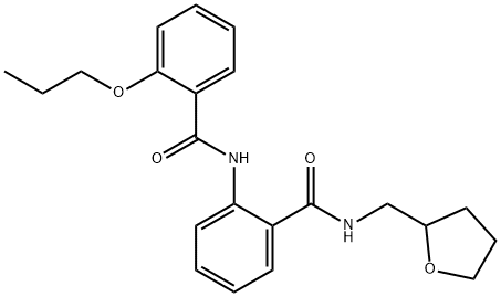2-propoxy-N-(2-{[(tetrahydro-2-furanylmethyl)amino]carbonyl}phenyl)benzamide Struktur