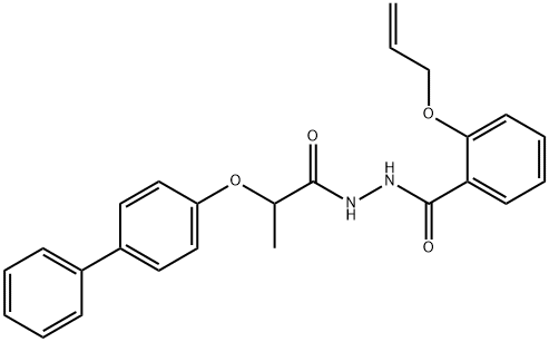 2-(allyloxy)-N'-[2-(4-biphenylyloxy)propanoyl]benzohydrazide Struktur