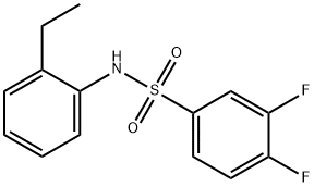 N-(2-Ethylphenyl)-3,4-difluorobenzenesulfonamide, 97% Structure