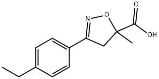 3-(4-ethylphenyl)-5-methyl-4,5-dihydro-1,2-oxazole-5-carboxylic acid Structure