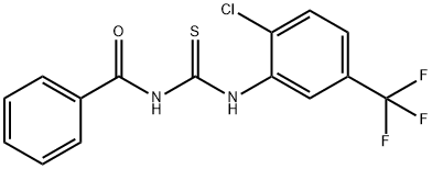 N-{[2-chloro-5-(trifluoromethyl)phenyl]carbamothioyl}benzamide Struktur