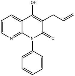 1,8-Naphthyridin-2(1H)-one, 4-hydroxy-1-phenyl-3-(2-propenyl)- Structure