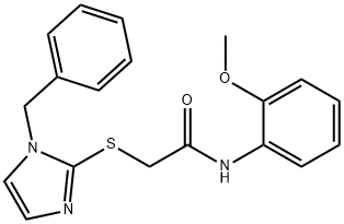 2-(1-benzylimidazol-2-yl)sulfanyl-N-(2-methoxyphenyl)acetamide Structure