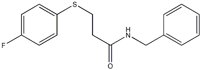 N-benzyl-3-(4-fluorophenyl)sulfanylpropanamide Structure