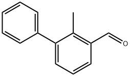 2-メチル-[1,1'-ビフェニル]-3-カルブアルデヒド 化学構造式