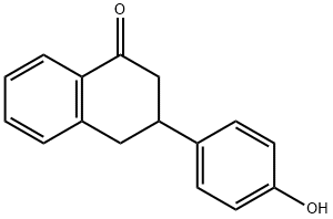 3-(4-hydroxyphenyl)-3,4-dihydronaphthalen-1(2H)-one Structure