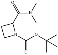 tert-butyl 2-(dimethylcarbamoyl)azetidine-1-carboxylate 结构式