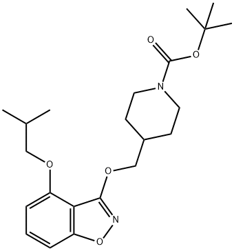 tert-butyl4-(((4-isobutoxybenzo[d]isoxazol-3-yl)oxy)methyl)piperidine-1-carboxylate Structure