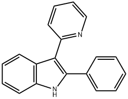 2-苯基-3-(2-吡啶基)吲哚, 91025-04-6, 结构式