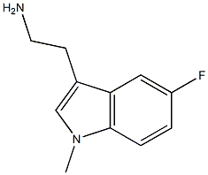 2-(5-fluoro-1-methylindol-3-yl)ethanamine 结构式