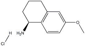 (S)-6-メトキシ-1,2,3,4-テトラヒドロナフタレン-1-アミン塩酸塩 化学構造式