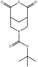 CIS-TERT-BUTYL 2,4-DIOXO-3-OXA-7-AZABICYCLO[3.3.1]NONANE-7-CARBOXYLATE Struktur