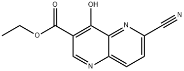 6-Cyano-4-hydroxy-[1,5]naphthyridine-3-carboxylic acid ethyl ester Structure