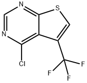 Thieno[2,3-d]pyrimidine, 4-chloro-5-(trifluoromethyl)-, 917909-58-1, 结构式