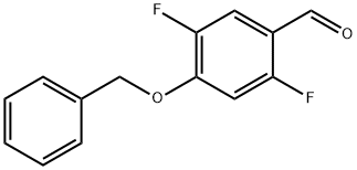 2,5-Difluoro-4-(phenylmethoxy)benzaldehyde 化学構造式