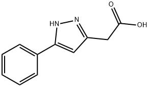 1H-Pyrazole-3-acetic acid, 5-phenyl- Struktur