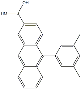 B-[10-(3,5-dimethylphenyl)-9-anthracenyl]-Boronic acid 化学構造式