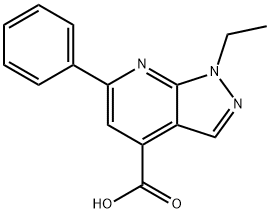 1-Ethyl-6-phenyl-pyrazolo[3,4-b]pyridine-4-carboxylic acid Structure