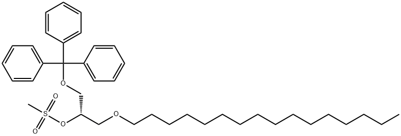 (S)-3-(1-hexadecyloxy)-1-(trityloxy)propan-2-yl methanesulfonate Struktur