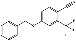 4-benzyloxy-2-trifluoromethyl-benzonitrile Struktur