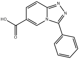 3-フェニル-[1,2,4]トリアゾロ[4,3-A]ピリジン-6-カルボン酸 化学構造式