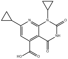 1,7-Dicyclopropyl-2,4-dioxo-1,2,3,4-tetrahydropyrido[2,3-d]pyrimidine-5-carboxylic acid Structure