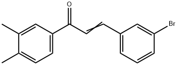 (2E)-3-(3-bromophenyl)-1-(3,4-dimethylphenyl)prop-2-en-1-one Structure