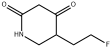 5-(2-fluoroethyl)piperidine-2,4-dione 化学構造式