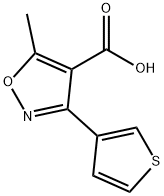 5-甲基-3-(3-噻吩基)异噁唑-4-甲酸, 943131-05-3, 结构式