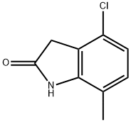 4-氯-1,3-二氢-7-甲基-2H-吲哚-2-酮,943526-33-8,结构式