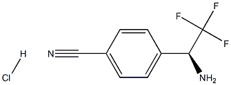(S)-4-(1-Amino-2,2,2-trifluoroethyl)benzonitrile hydrochloride Structure